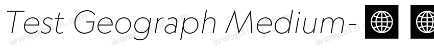 Test Geograph Medium字体转换
